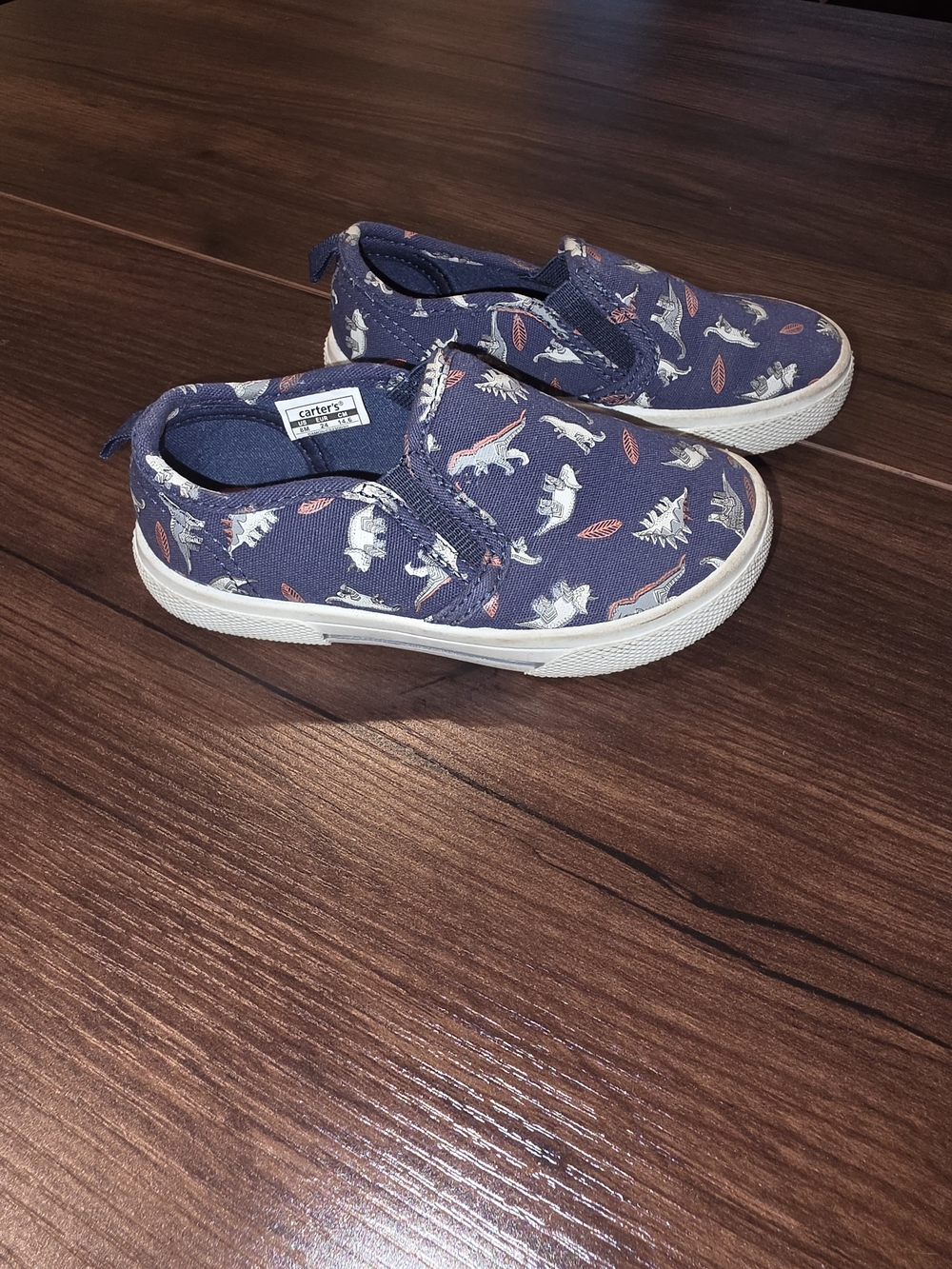 Carter's Navy Dinosaur Slip-On Kids Shoes
